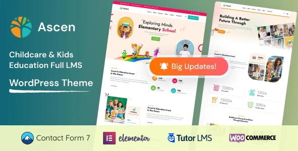 Ascen v1.5 - Childcare & Kids Education WordPress Theme