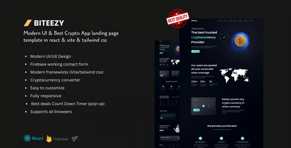 Biteezy - The Best Trading Cryptocurrecy Landing Page