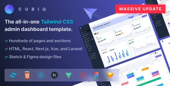 Cubiq v4.3.1 - Tailwind CSS Admin Dashboard Template