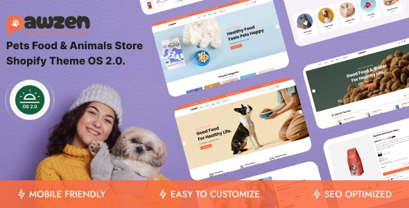 Pawzen - Pets Food & Animals Store Shopify OS 2.0 Theme